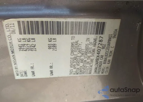 2012 Nissan Altima 2.5 S from USA, damaged, VIN 1N4AL2AP8CN407287